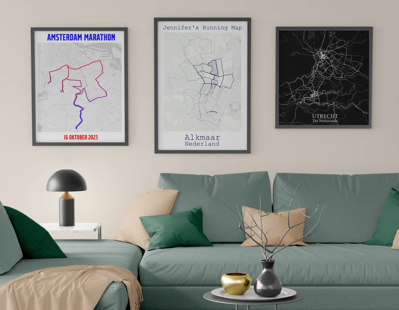 Adventure Map Poster Mockup Living Room